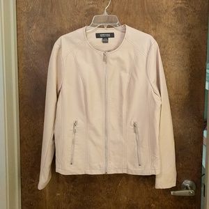 Kenneth Cole rose colored leather jacket